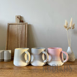 neutral glazed ceramic mugs