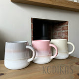 Sass and belle Mojave Glazed ceramic Mugs in grey, pink or cream