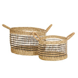 Sass and Belle Seagrass Open Weave Baskets - Set Of 2 