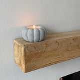 grey pumpkin decor candle holder