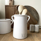 tall utensils pot white