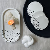 Dalmatian print concrete coasters