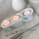 Concrete Trio Tea Light Holder