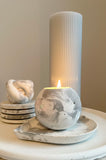 Concrete Sphere Tea Light Holder