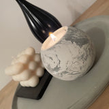 Concrete Sphere Tea Light Holder