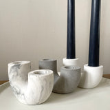 U Shaped Concrete Candlestick Holder