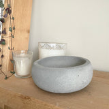 Grey concrete bowl