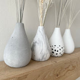 Rounded concrete bud vase